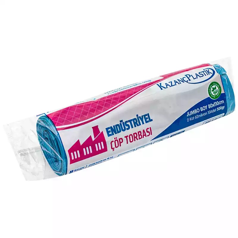 Kazanç Endüstriyel Çöp Poşeti Mavi Jumbo 500 Gr 80x110 - Kazanç