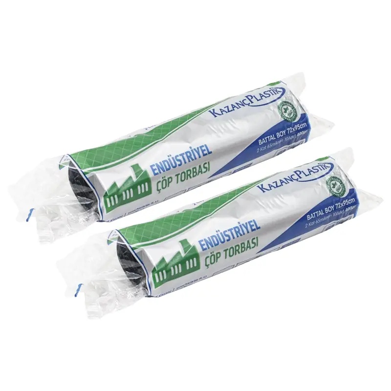 Kazanç Endüstriyel Çöp Poşedi Siyah Battal Boy 400 Gr 72x95 E145 - 1