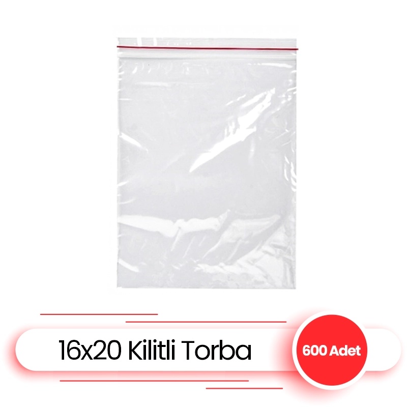 Kilitli Torba 16x20 Kilitli Poşet Naylon 600 Lü - DORİN SARF