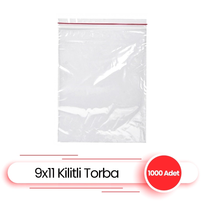 Kilitli Torba 9x11 Kilitli Poşet Naylon 1000 Li - DORİN SARF