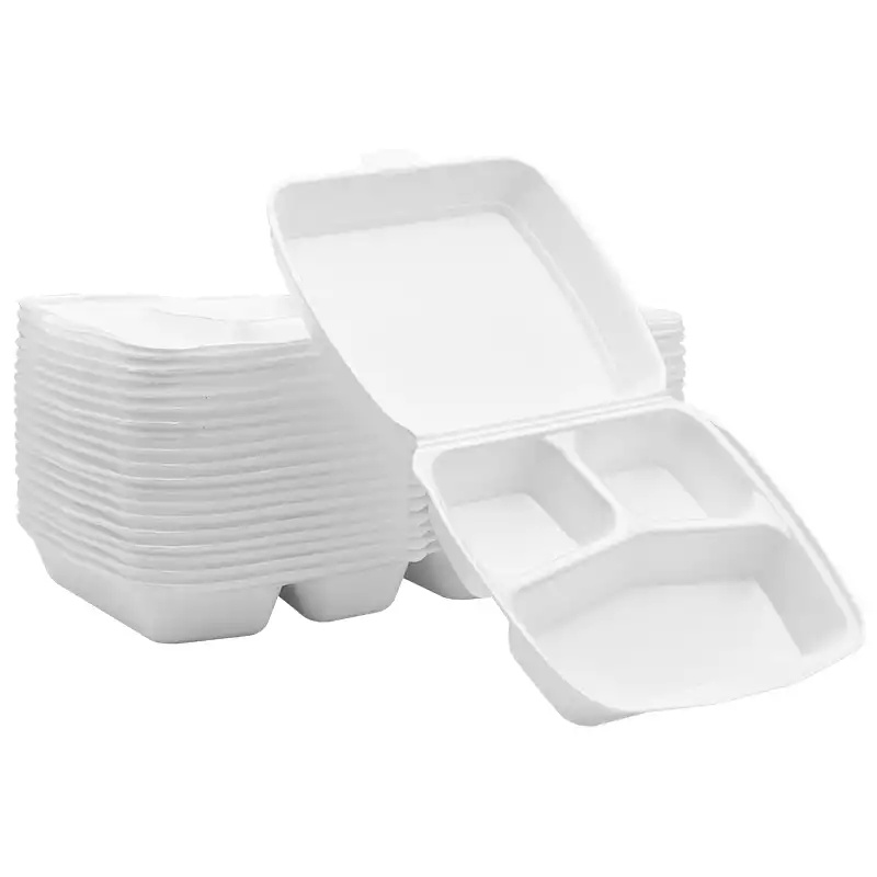 Köpüksan 3 Gözlü Kapaklı Köpük Tabak 100 Lü K23/A - CHS