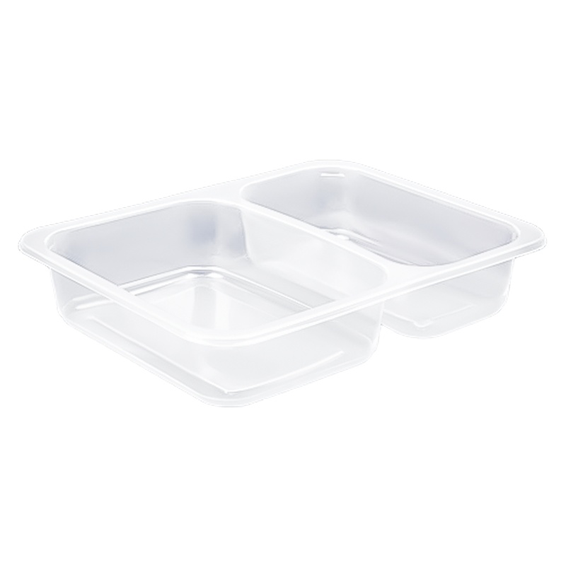 Limera 2 Bölmeli Üst Folyo Yapıştırmalı Şeffaf Kap LPP-852 400 Adet - LİMERA