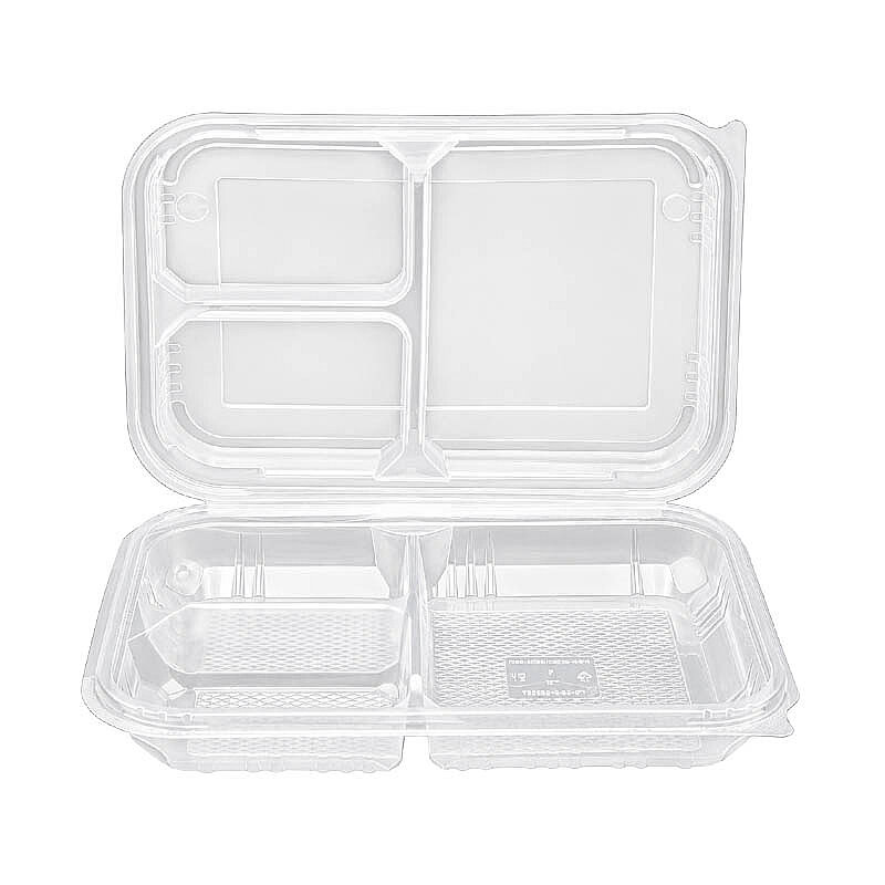 Limera 3 Bölmeli Kebab Kabı ve Kapağı Şeffaf 100lü Gıda Kabı LPP-863 - 3
