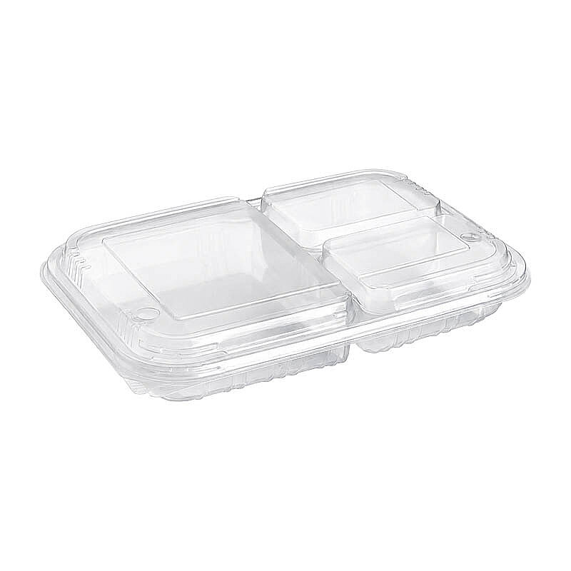 Limera 3 Bölmeli Kebab Kabı ve Kapağı Şeffaf 100lü Gıda Kabı LPP-863 - 2