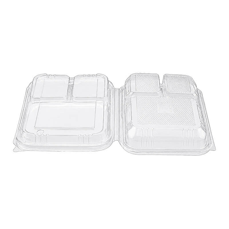 Limera 3 Bölmeli Kebab Kabı ve Kapağı Şeffaf 100lü Gıda Kabı LPP-863 - 4