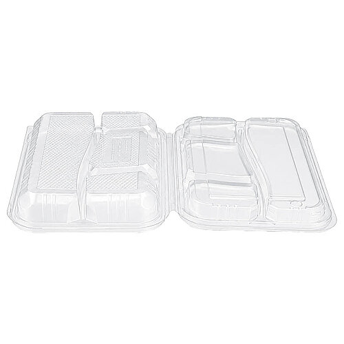 Limera 4 Bölmeli Kebab Kabı ve Kapağı Şeffaf 100lü Gıda Kabı LPP-864 - 3