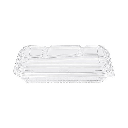 Limera 4 Bölmeli Kebab Kabı ve Kapağı Şeffaf 100lü Gıda Kabı LPP-864 - 2