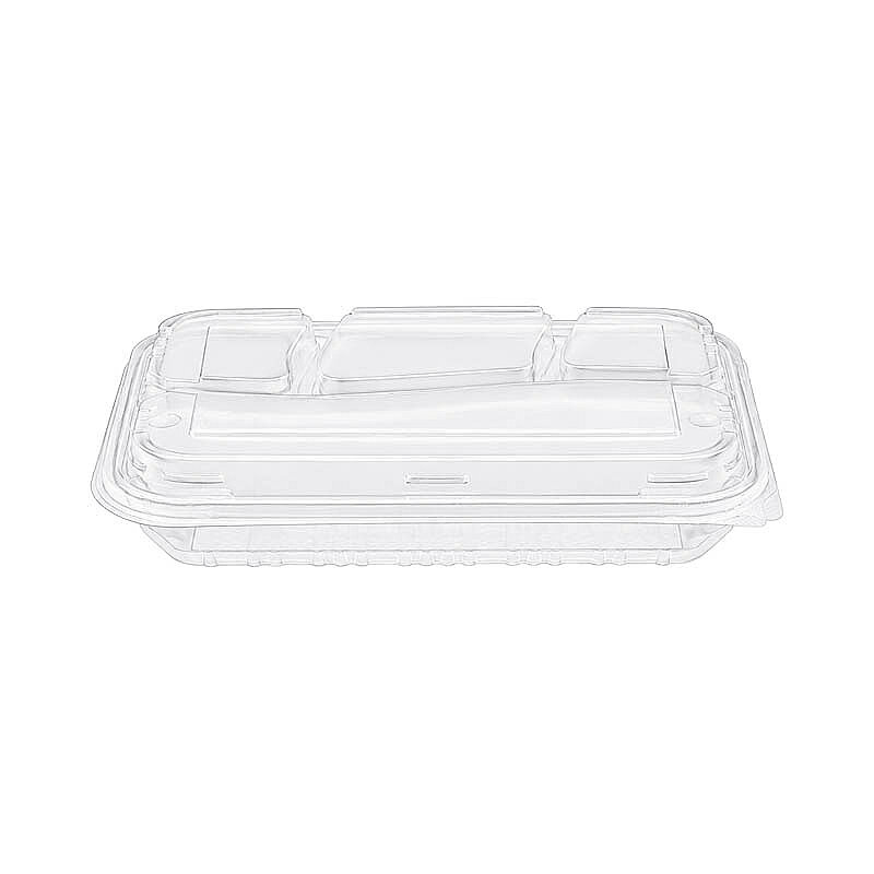 Limera 4 Bölmeli Kebab Kabı ve Kapağı Şeffaf 100lü Gıda Kabı LPP-864 - 2