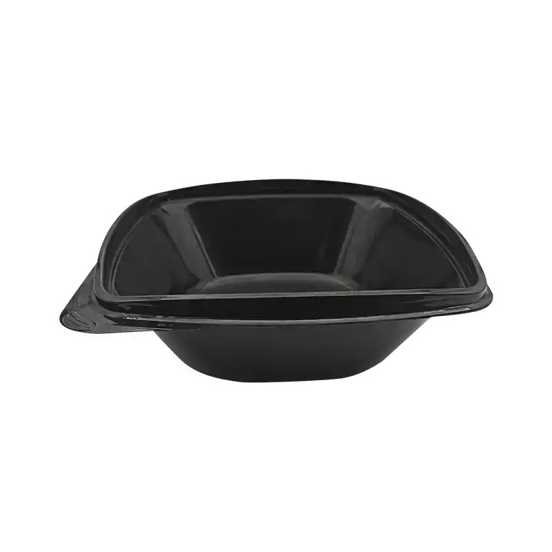 Limera Plastik Kare Salata Kasesi 1000 cc 300 Adet Siyah L-322-S - LİMERA