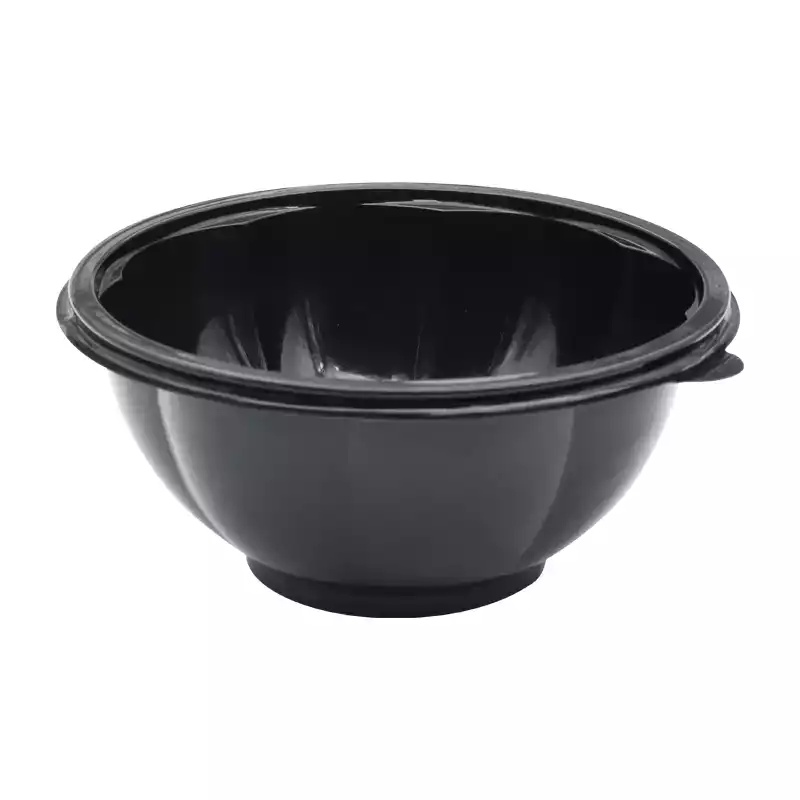 Limera Plastik Salata Kasesi Yuvarlak Siyah 600 Adet 1000cc L-300-S - LİMERA