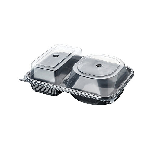 Limera PP 2 Bölmeli Kapaklı Hamburger Kabı 200 Lü LPP-891 - LİMERA