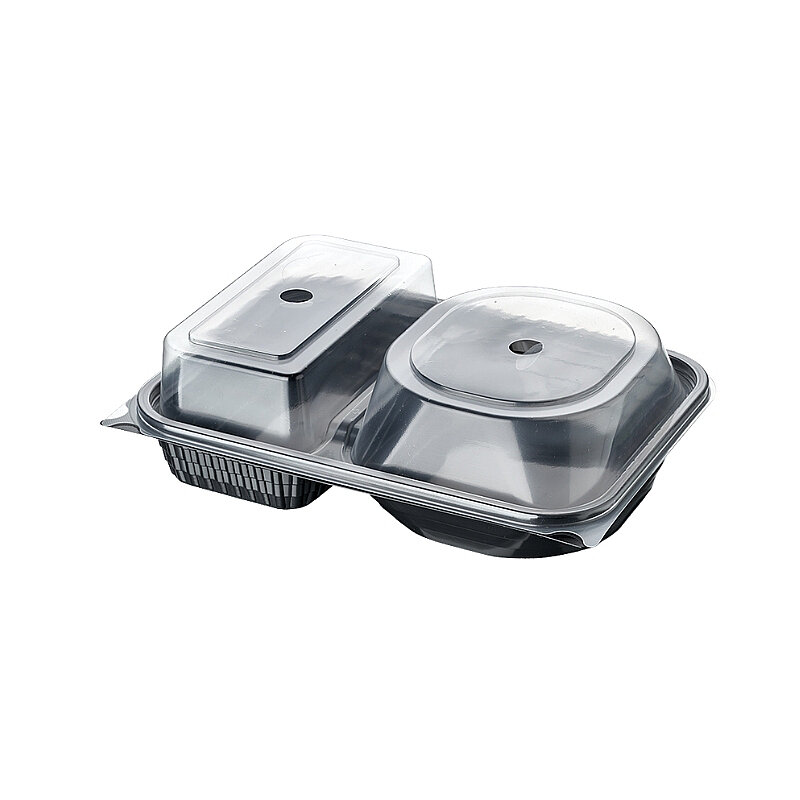 Limera PP 2 Bölmeli Kapaklı Hamburger Kabı 200 Lü LPP-891 - 1