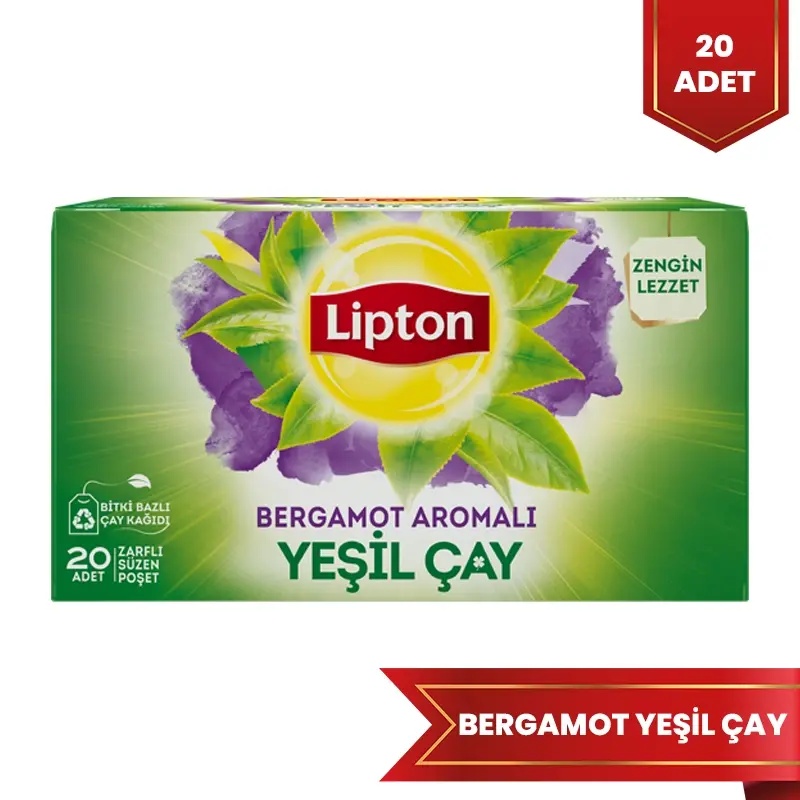 Lipton Bergamotlu Yeşil Çay 20'li Bitki Çayı - LİPTON ÇAY