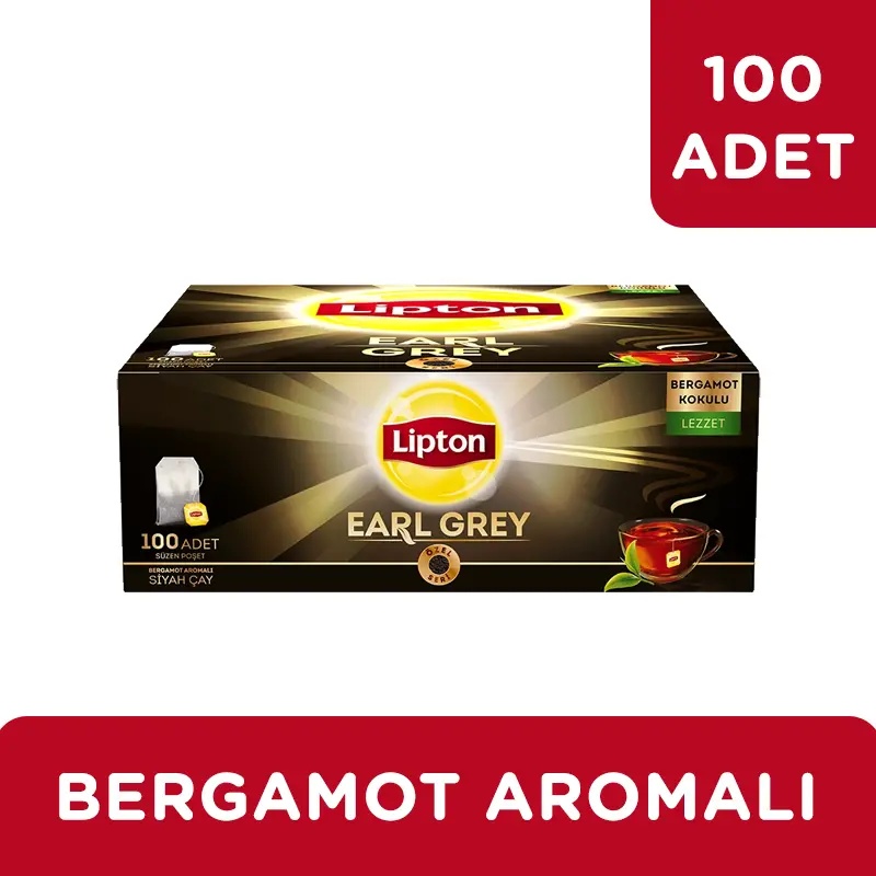 Lipton Earl Grey Bardak Poşet Çay 100'lü - LİPTON ÇAY (1)