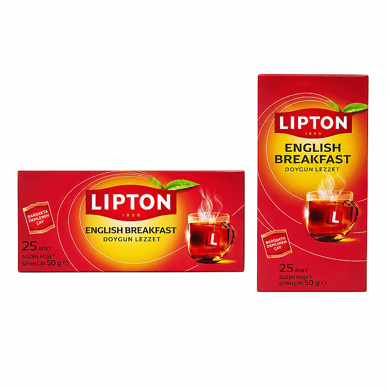 Lipton English Breakfast Bardak Poşet Çay 25'lik 12paket - 1