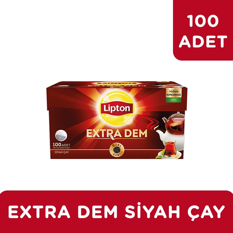 Lipton Extra Dem Demlik Poşet Çay 100'lü Siyah Çay - LİPTON ÇAY (1)
