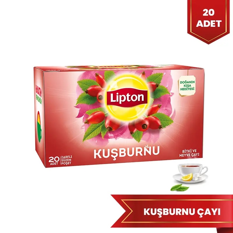 Lipton Kuşburnu Bitki Çayı 20 Adet - LİPTON ÇAY