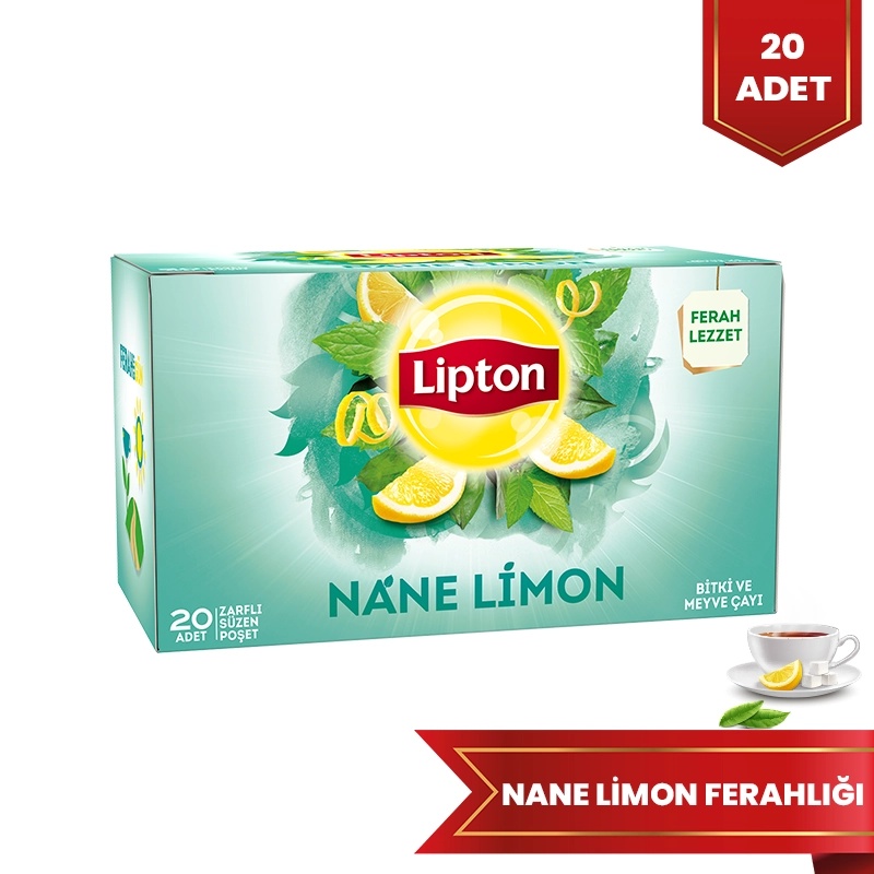 Lipton Nane Limon Bitki Çayı 20'li - LİPTON ÇAY