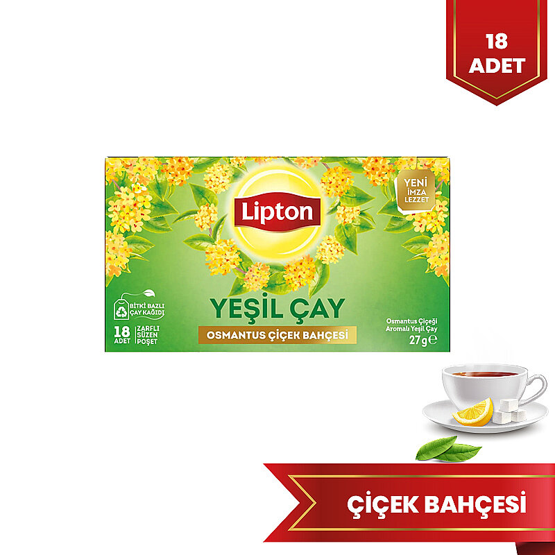 Lipton Osmantus Çiçek Bahçesi Yeşil Çay 18 Li - 1