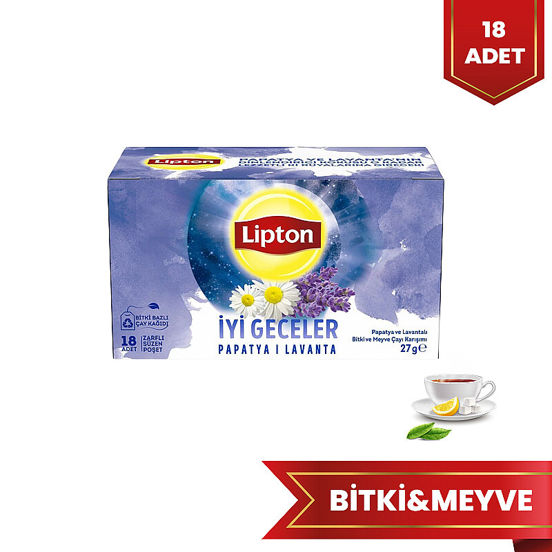 Lipton Papatya ve Lavanta İyi Geceler Çayı 18 Li - 1