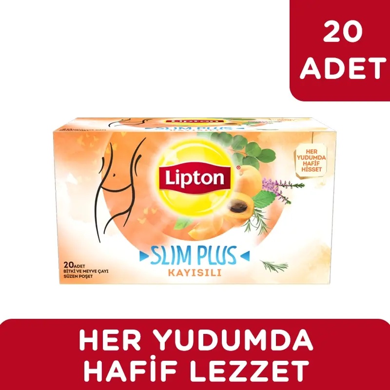 Lipton Slim Plus Kayısılı Bardak Poşet Çay 20'li Bitki Çayı - LİPTON ÇAY (1)