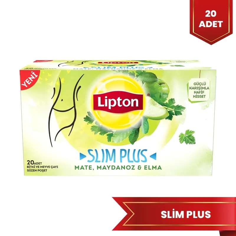 Lipton Slim Plus Mate Maydanoz Elma Bardak Poşet Çay 20'li Bitki Çayı - LİPTON ÇAY