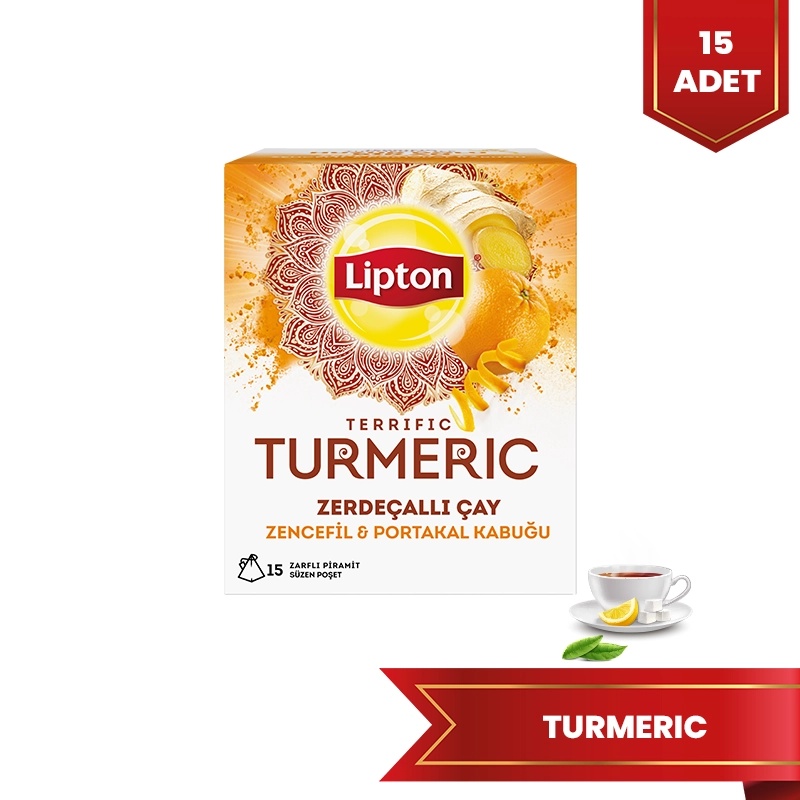 Lipton Turmeric Bardak Poşet Süzen Çay 15'li - LİPTON ÇAY