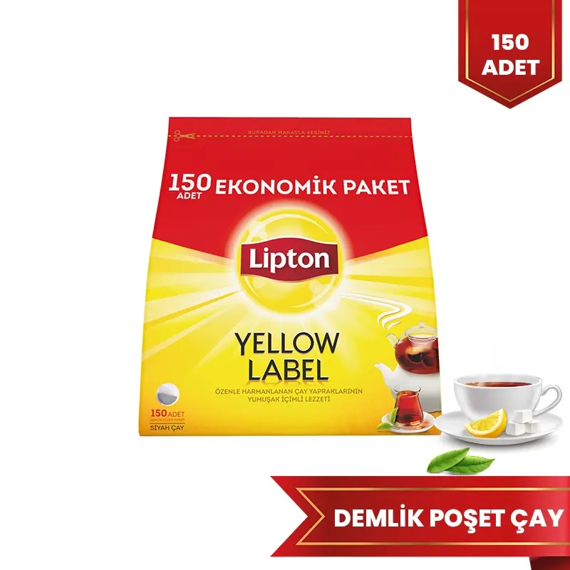 Lipton Yellow Label 150 Adetli Demlik Poşet Çay 480 Gram - LİPTON ÇAY