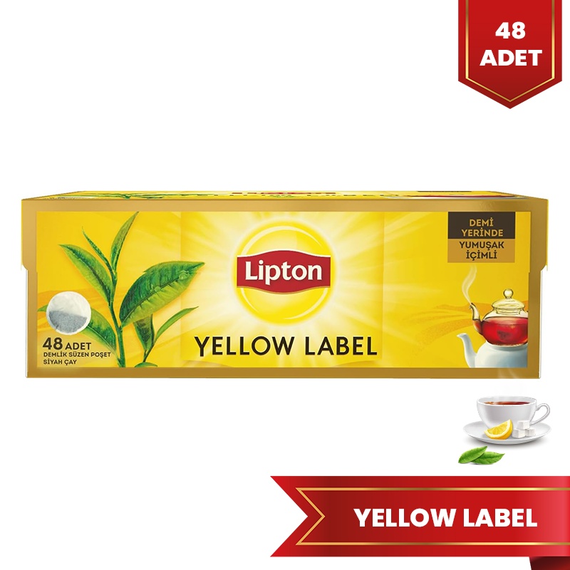 Lipton Yellow Label 48 Adet Demlik Poşet Çay 153 Gram - 1