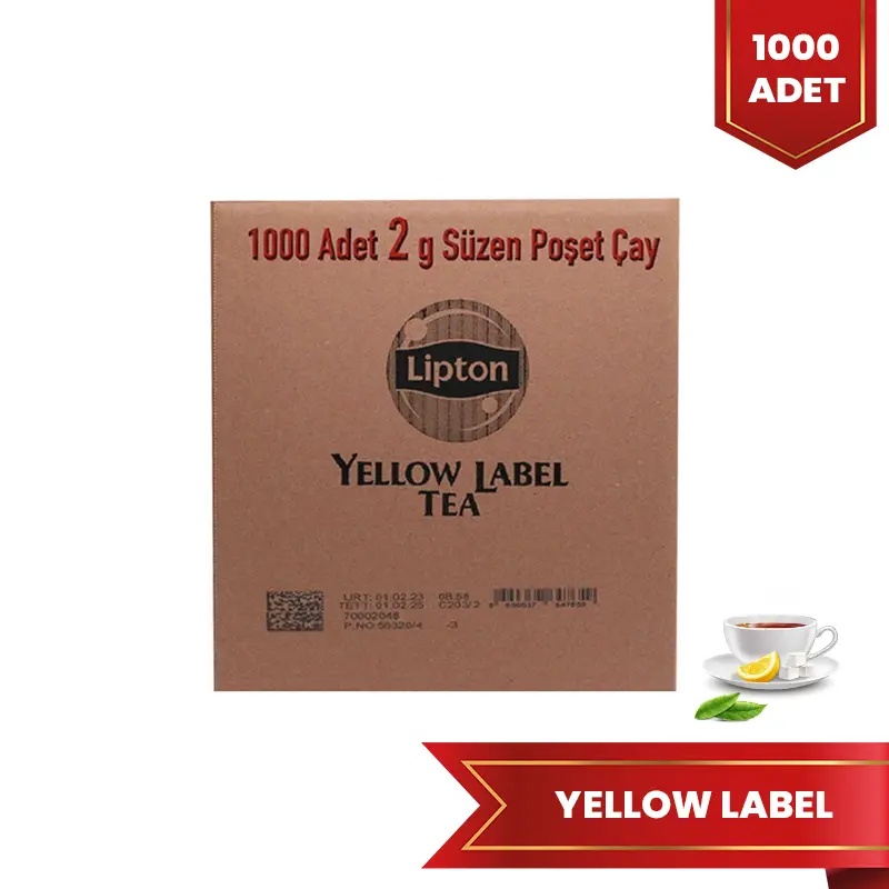 Lipton Yellow Label Bardak Poşet Çay 2gr 1000li 69700875 - LİPTON ÇAY