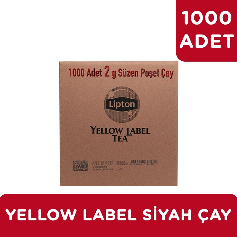 Lipton Yellow Label Bardak Poşet Çay 2gr 1000li 70002048 - LİPTON ÇAY (1)