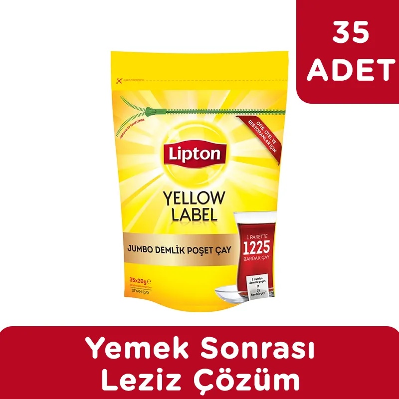 Lipton Yellow Label Jumbo Demlik Poşet Çay 20 Gr x 35 Adet - 2