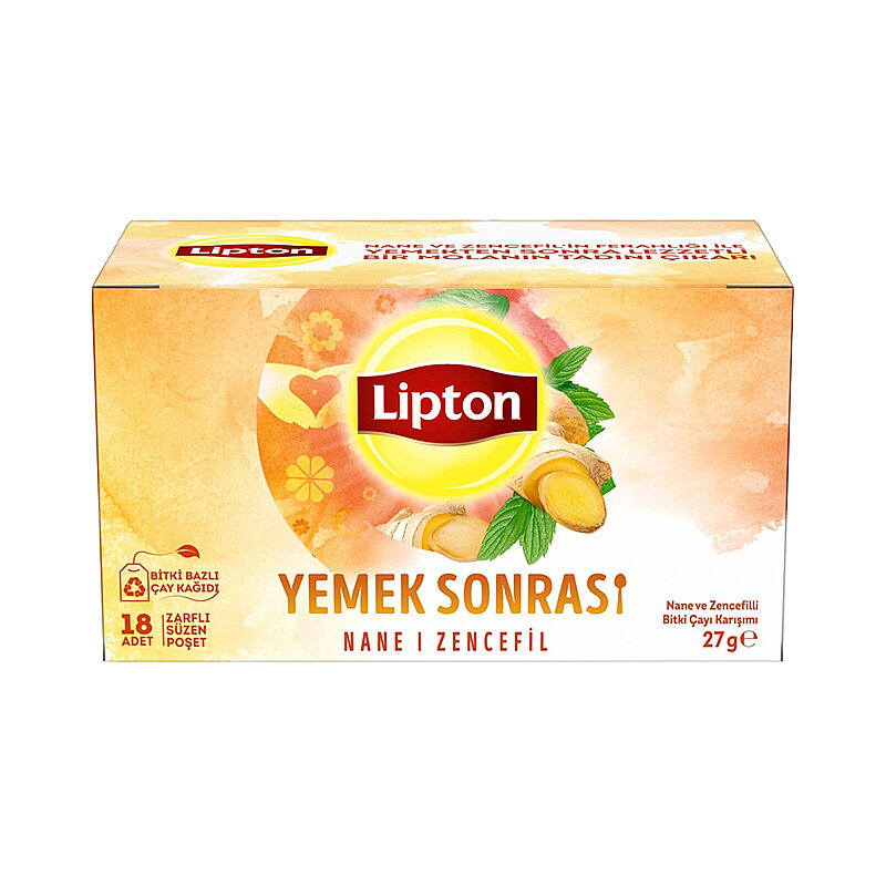Lipton Yemek Sonrası Nane ve Zencefil Bitki Çayı Karışımı 18 Li - 3
