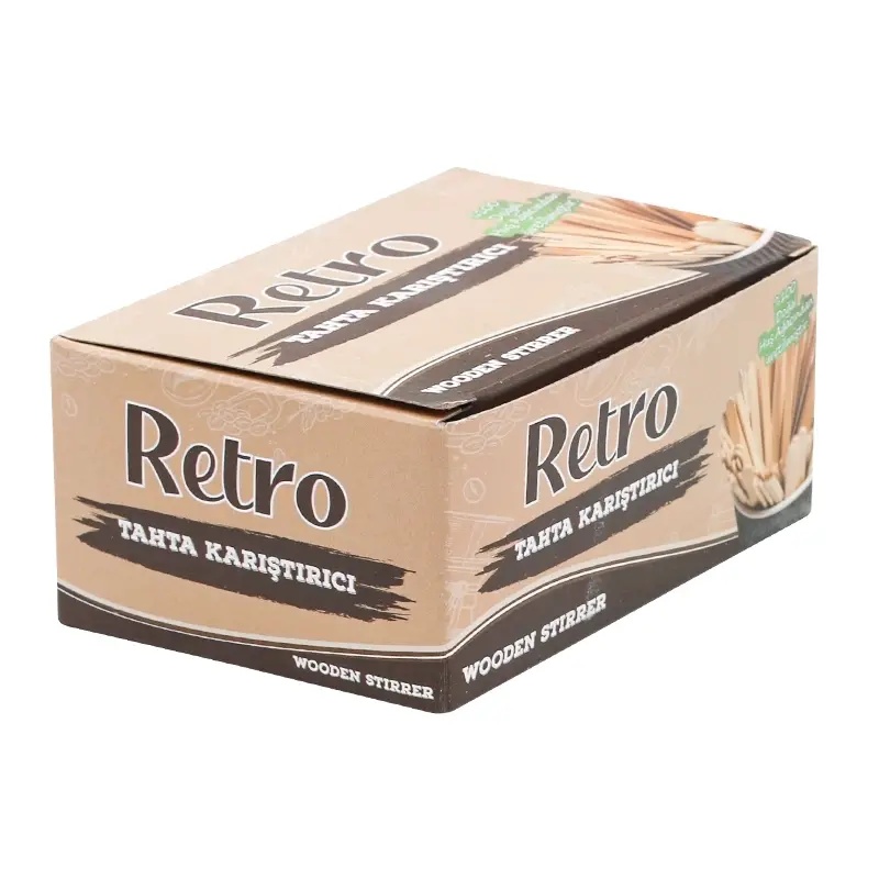 Retro Tahta Karıştırıcı Ekonomik Çay Kahve Karıştırıcı - RETRO