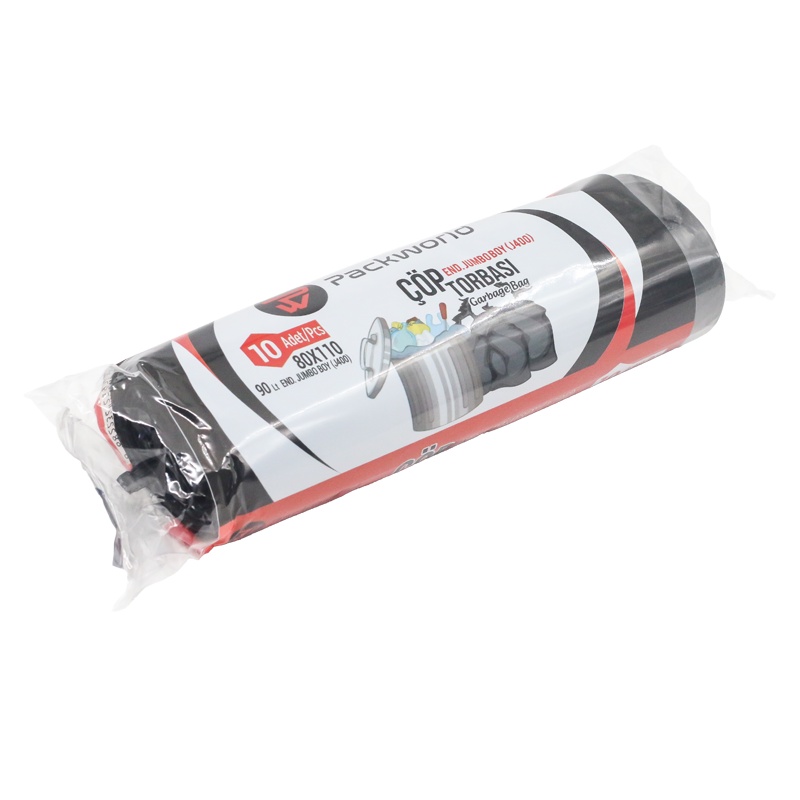 Packworld 400 Gr Jumbo Siyah Çöp Poşeti 80x110 - 2