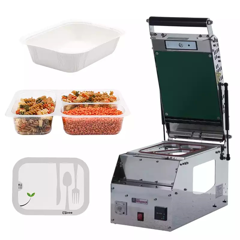 Plastik ve Karton Tabak Kapatma Makinesi TE-46 - TUNBAR MAKİNE