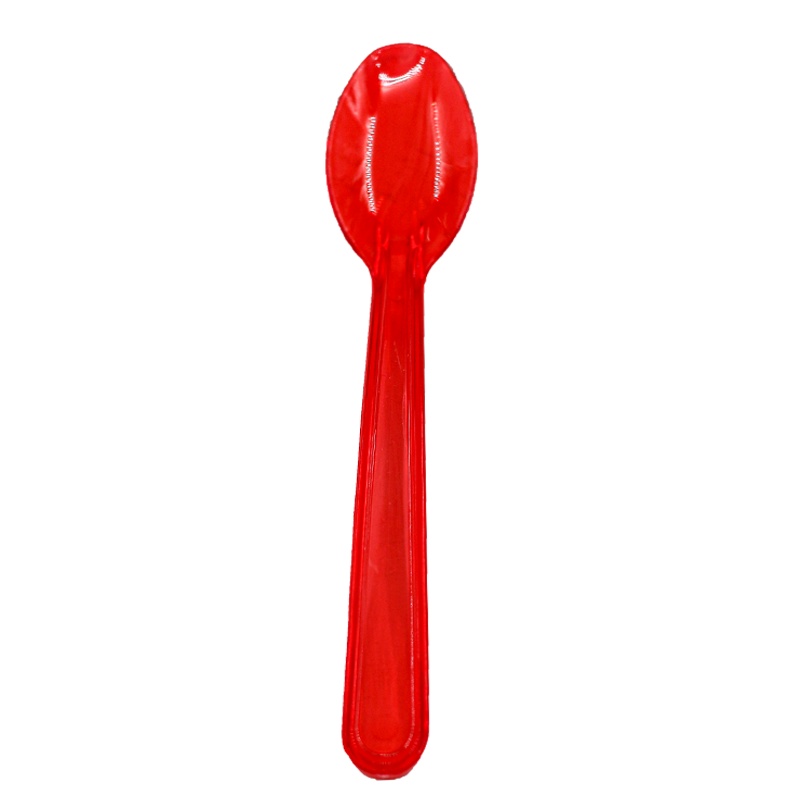 Polimaz Lüks Kırmızı Renkli Dondurma Kaşığı 50 Adet 2,7 Gram - POLİMAZ (1)