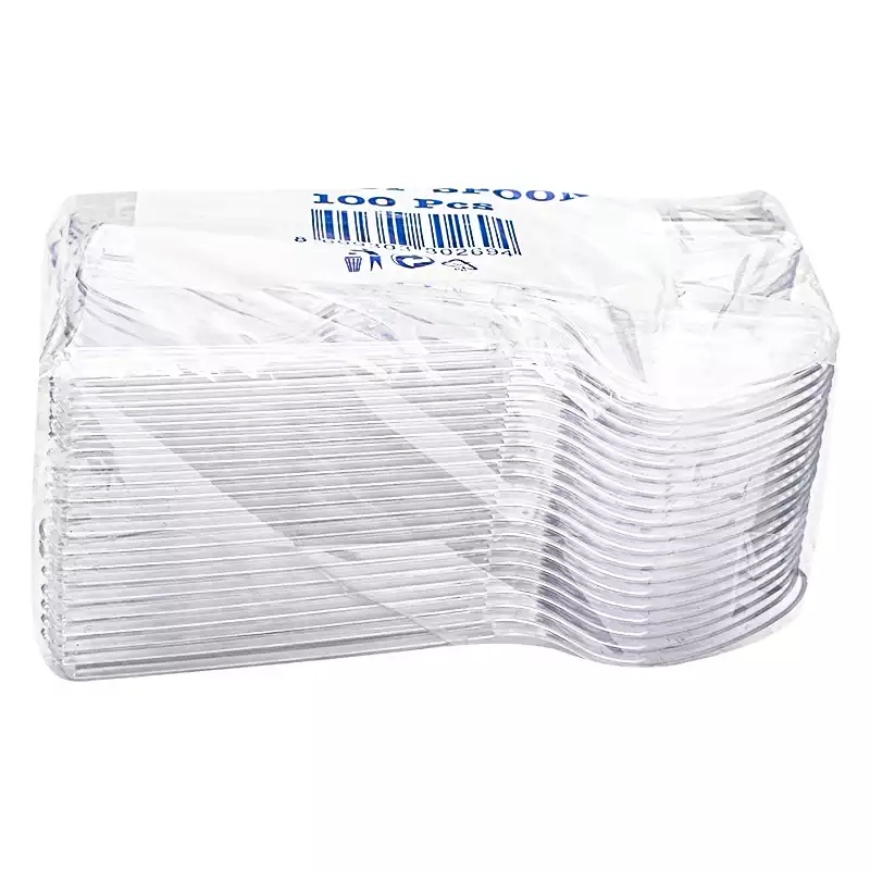 Poppy Plastik Lüx Süp Kaşık Şeffaf 3,8 100'lü - 3
