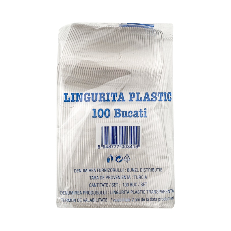 Poppy Plastik Süp Kaşık Şeffaf 1,25 Gr 100'lü - POPPY