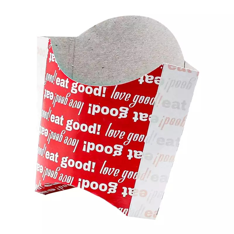 Roll Up Kalın Karton Kızarmış Patates Kutusu 100'lü Cips Kutusu Fastfood - ROLL-UP