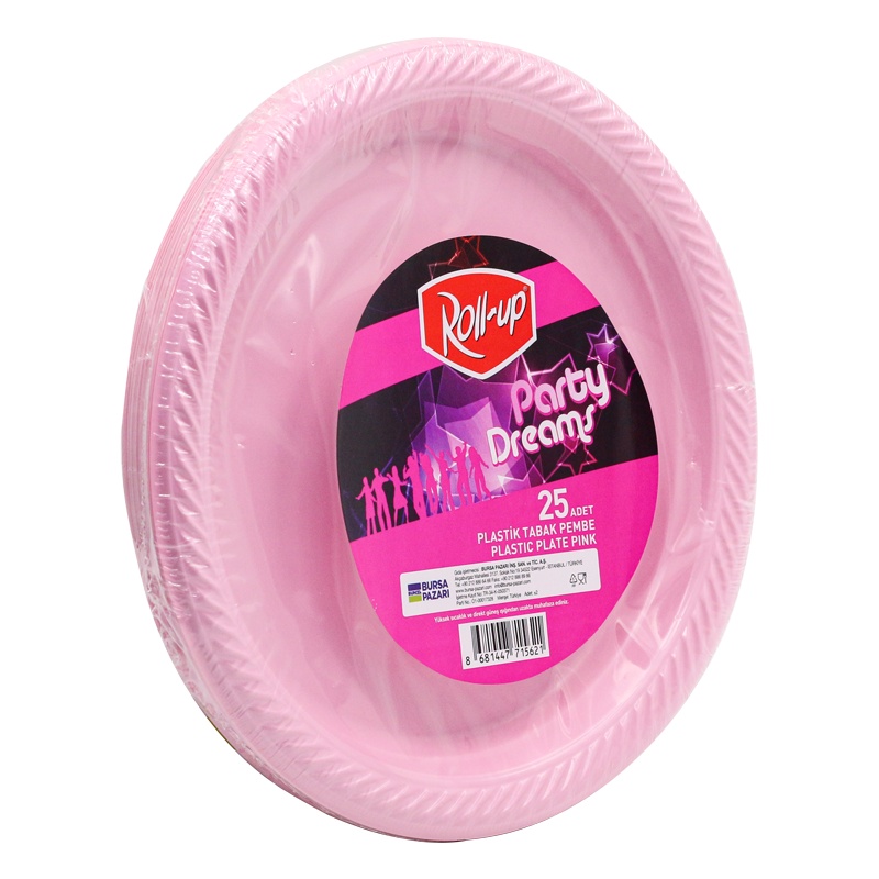 Roll Up Party Dreams Pembe Plastik Tabak 25'li - ROLL-UP (1)