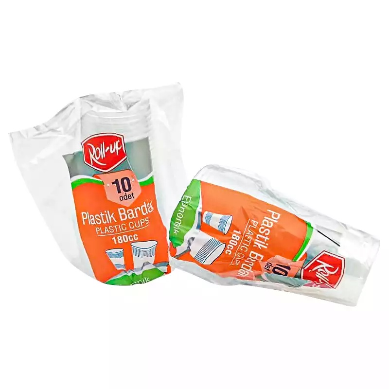 Roll Up Plastik Bardak 180 cc 10'lu 45 Paket - ROLL-UP (1)