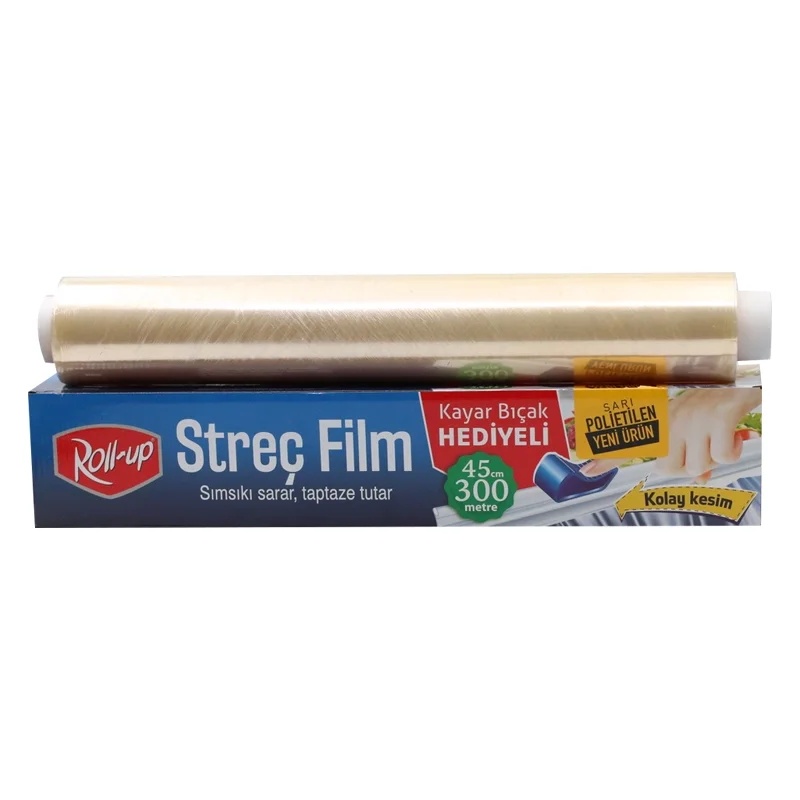 Roll-Up Sarı Polietilen Streç Film 45x300 Metre 8 Mikron 1x12 - 5
