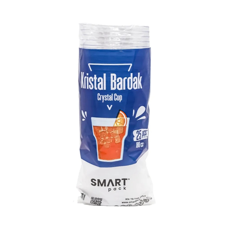 Smart Pack Kristal Sert Plastik Cup Bardak 7,2 Gr 25 Adet - 1