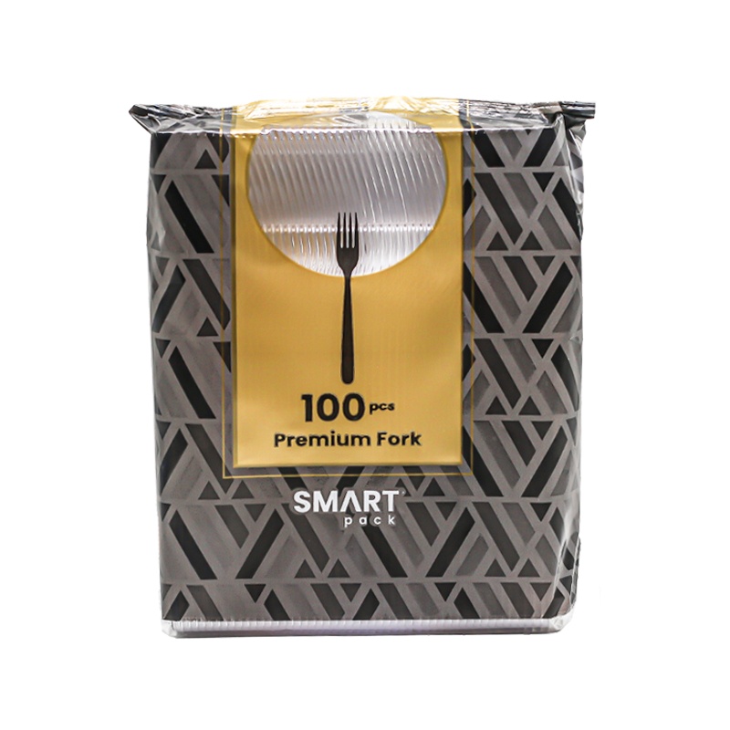 Smart Pack Premium Plastik Çatal Şeffaf 2,8 Gr 100Lü - SMART PACK