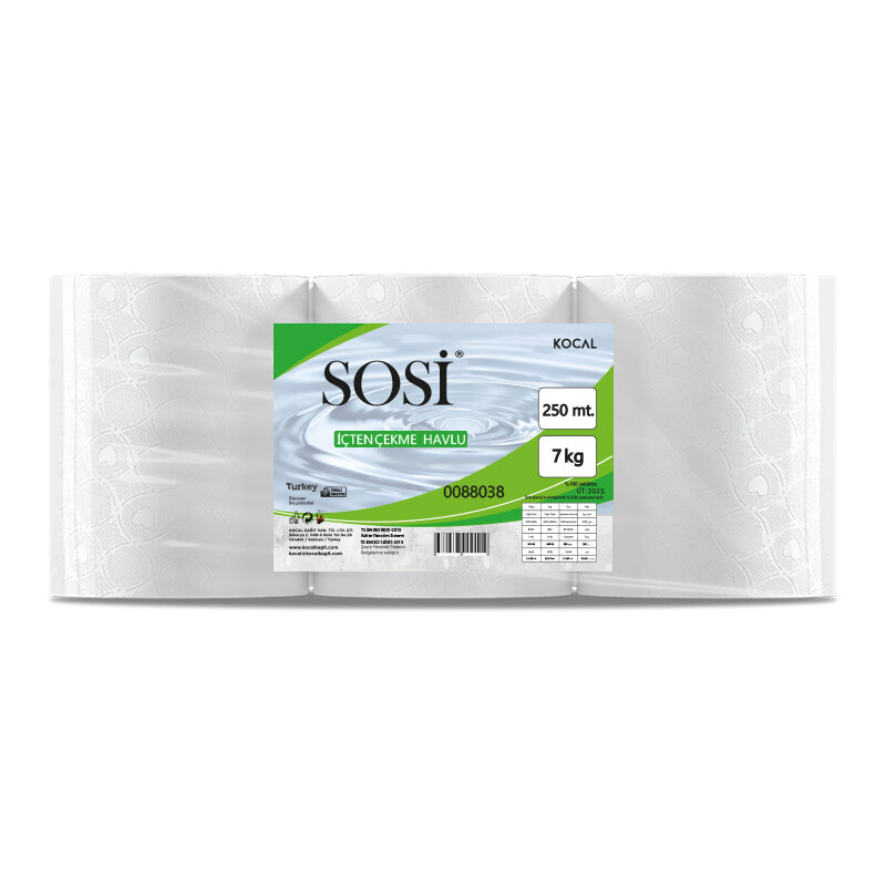 Sosi İçten Çekmeli Tuvalet Kağıdı 7 Kg 250 Mt Koçal - 1
