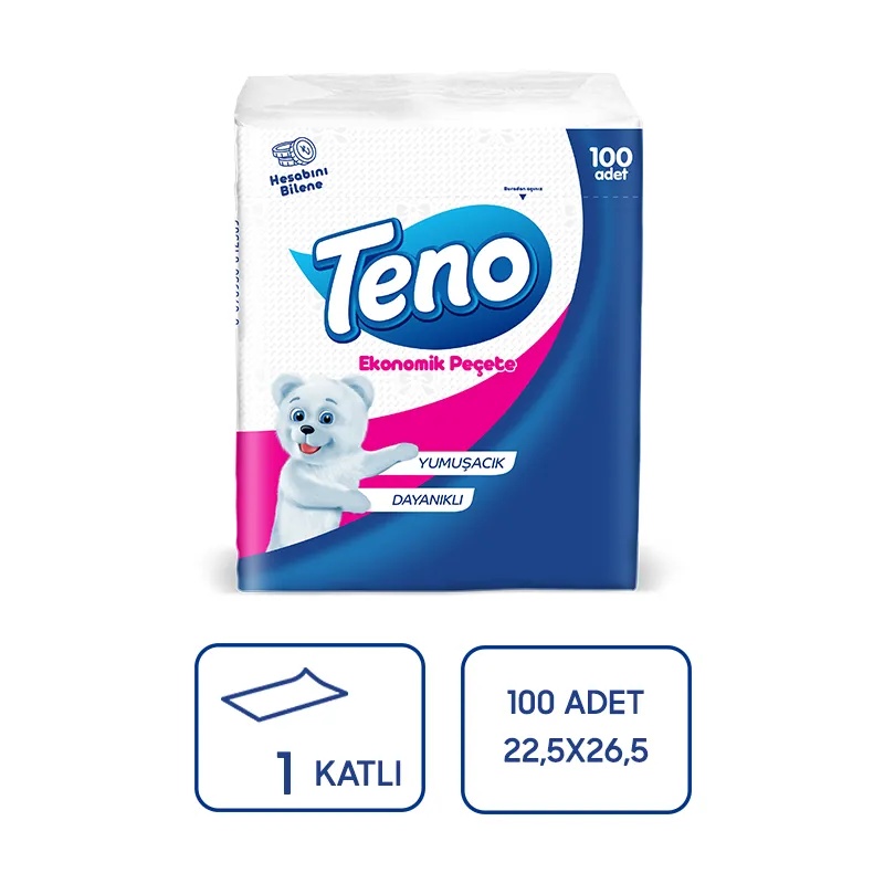Teno Kağıt Servis Peçete 100Lü 32 Paket YENİ - Focus