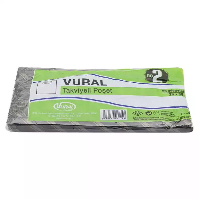 Vural Takviyeli Diagonal Poşet 26x38 No 2 50'li - VURAL