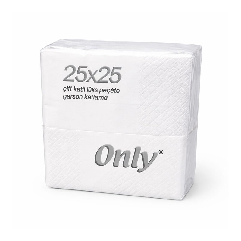 Yöntem Only Garson Katlama Peçete 25x25 Cm 100 Lü 12 Paket - 1