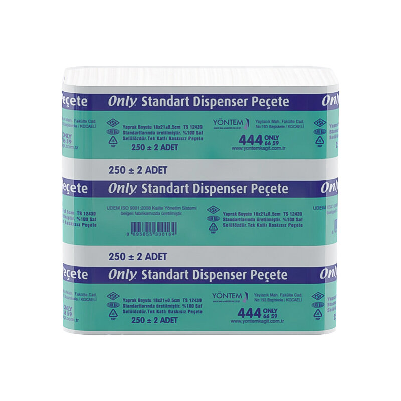 Yöntem Only Standart Dispenser Peçete 250 Li 18 Paket 250X18 - 1